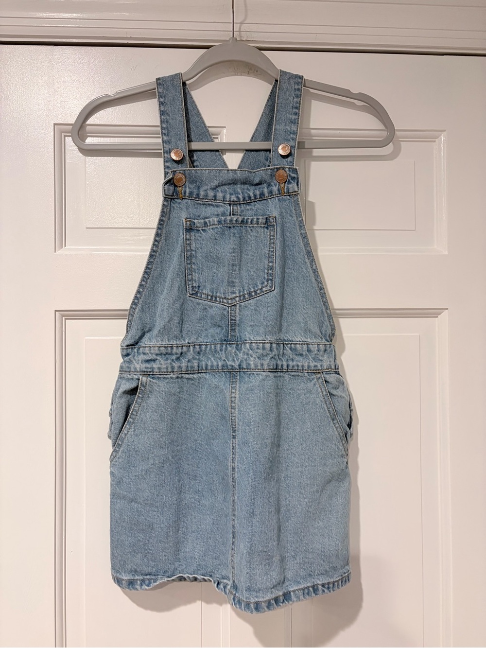 Forever 21 Light Blue Denim Overall Mini Skirt